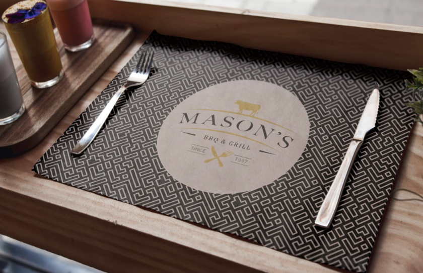 Printed Paper Placemats Bumble Print