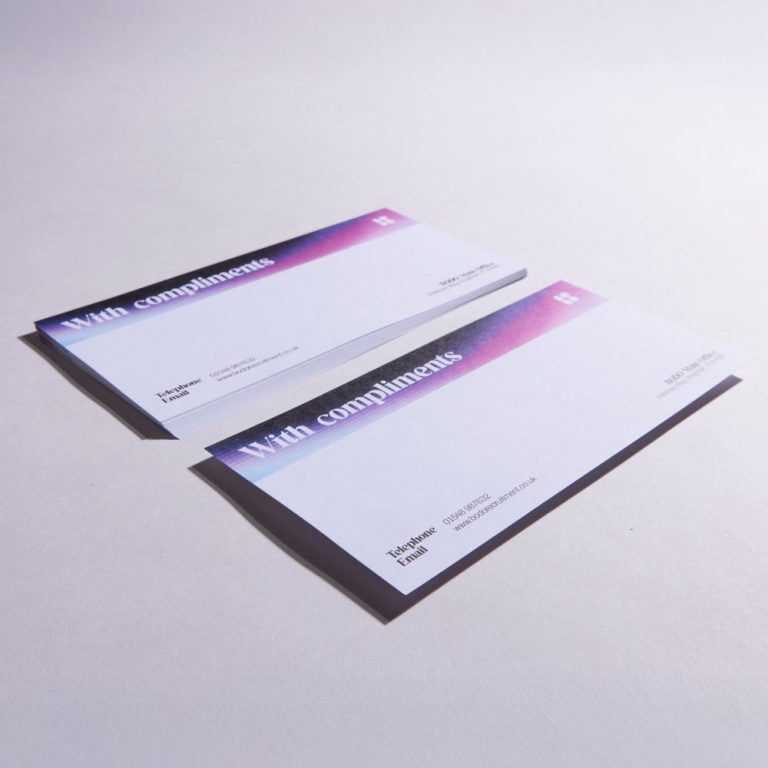 Compliment Slips printed by Bumble Print