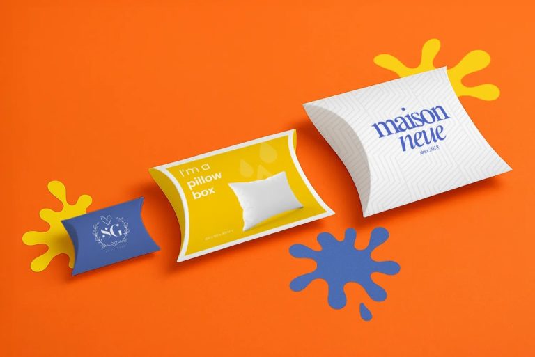 Custom Pillow Boxes printed by Bumble Print