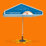 Square Parasols printed by Bumble Print