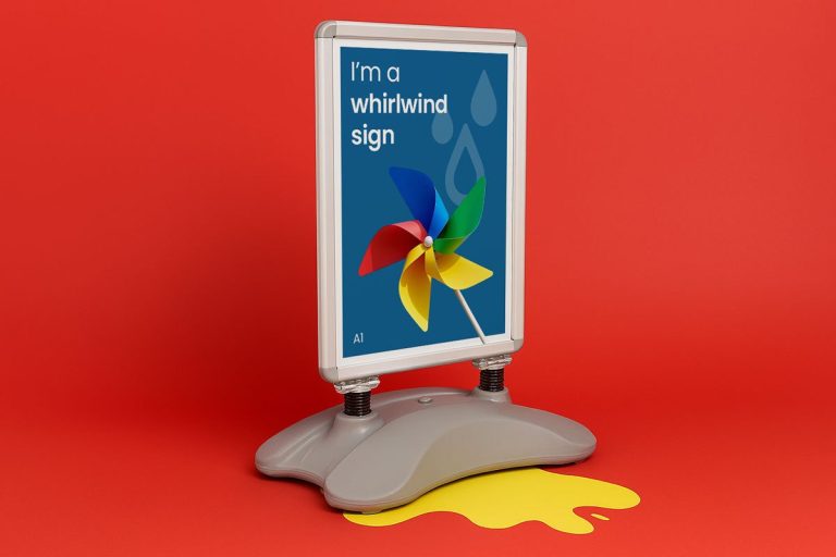 Whirlwind Pavement Signs printed by Bumble Print