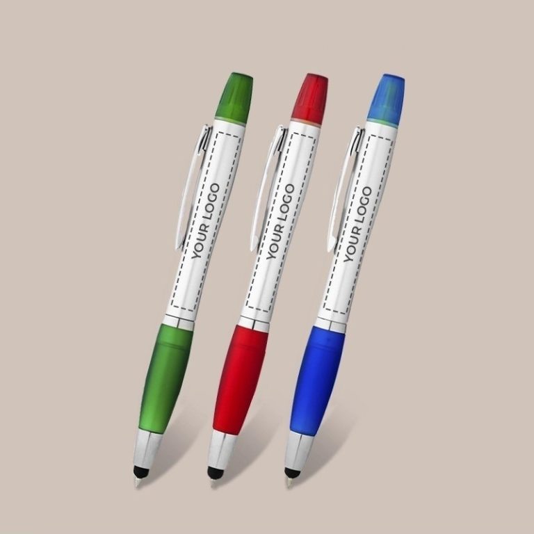 Printed Ballpoint Pen With Highlighter