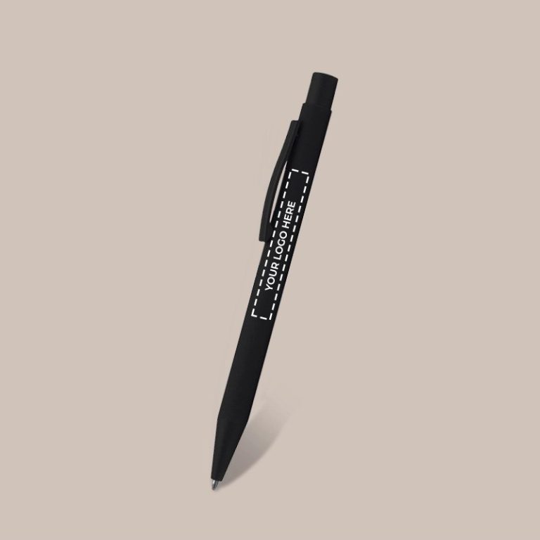 Printed Black Soft Touch Pen