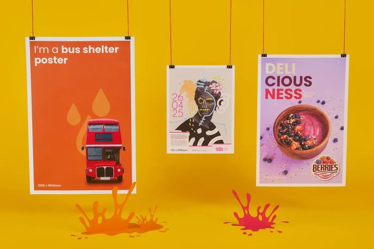 Bus stop posters printed by Bumble Print
