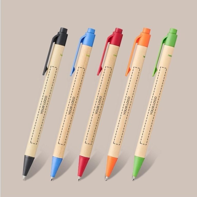 Printed Recycled Carton & Corn Plastic Ballpoint Pen