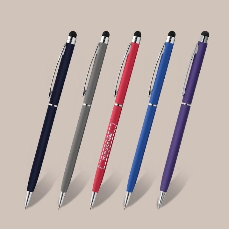 Printed Slim Aluminium Soft Touch Stylus Pen