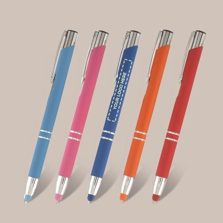 Printed Soft Touch Brights Metal Stylus Pen