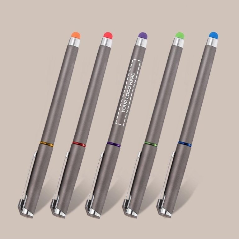 Printed Soft Touch Gel Pen With Stylus