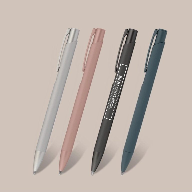 Printed Soft Touch Monochrome Metallic Pen